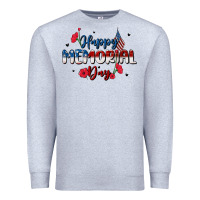 Heather Grey happy memorial day Premium Sweatshirt - MaliasSmallBusiness