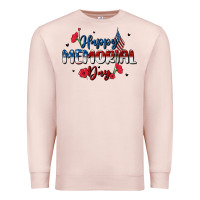 Pale Pink happy memorial day Premium Sweatshirt - MaliasSmallBusiness