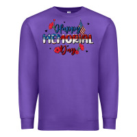 Purple happy memorial day Premium Sweatshirt - MaliasSmallBusiness