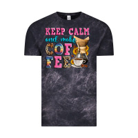 Cloud Black keep calm and make coffee Vintage Tee - Zillion Design Studio