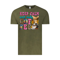 Vintage Olive keep calm and make coffee Vintage Tee - Zillion Design Studio