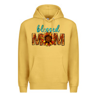 Antique Gold Blessed Mom Premium Hoodie - BundleAndBundleShop