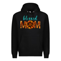 Black Blessed Mom Premium Hoodie - BundleAndBundleShop