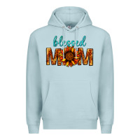 Blue Mist Blessed Mom Premium Hoodie - BundleAndBundleShop