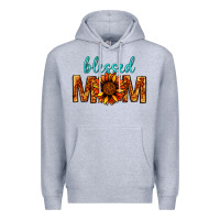 Heather Grey Blessed Mom Premium Hoodie - BundleAndBundleShop