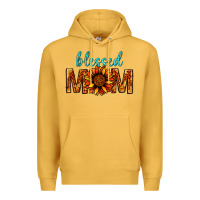 Mustard Blessed Mom Premium Hoodie - BundleAndBundleShop