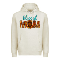 Oatmeal Heather Blessed Mom Premium Hoodie - BundleAndBundleShop