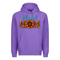 Purple Blessed Mom Premium Hoodie - BundleAndBundleShop