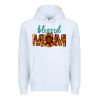 White Blessed Mom Premium Hoodie - BundleAndBundleShop