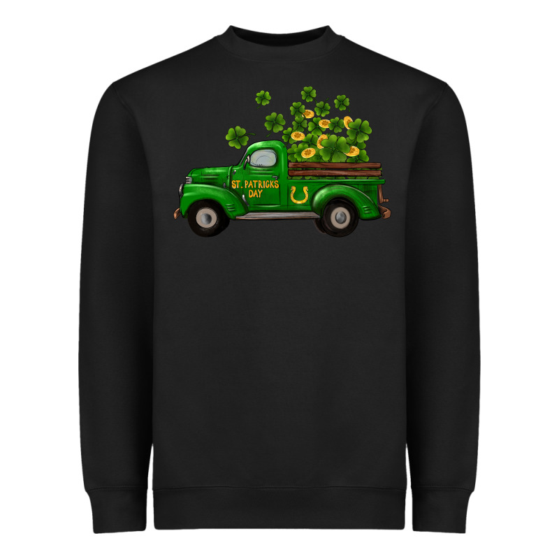 St Patricks Truck Shamrock Horseshoe Gold Heavyweight Sweatshirt by RanaPortraitStore | Teevron