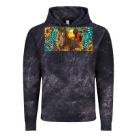 Cloud Black horse and desert with sunflowers gemstone Vintage Hoodie - RanaPortraitStore