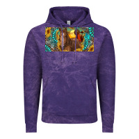Cloud Purple horse and desert with sunflowers gemstone Vintage Hoodie - RanaPortraitStore