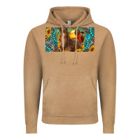 Vintage Camel horse and desert with sunflowers gemstone Vintage Hoodie - RanaPortraitStore