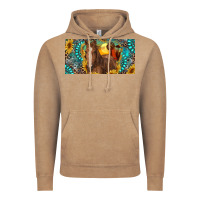 Vintage Coffee horse and desert with sunflowers gemstone Vintage Hoodie - RanaPortraitStore