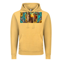 Vintage Mustard horse and desert with sunflowers gemstone Vintage Hoodie - RanaPortraitStore
