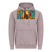 Vintage Zinc horse and desert with sunflowers gemstone Vintage Hoodie - RanaPortraitStore
