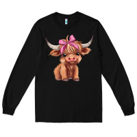 Black cute  heifer Long Sleeve Tee - AdoDesignShop