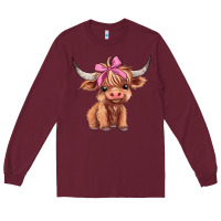 Burgundy cute  heifer Long Sleeve Tee - AdoDesignShop