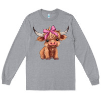 Heather Grey cute  heifer Long Sleeve Tee - AdoDesignShop