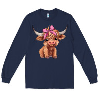Navy cute  heifer Long Sleeve Tee - AdoDesignShop