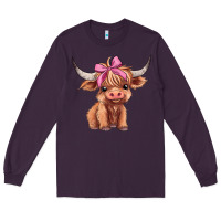 Plum cute  heifer Long Sleeve Tee - AdoDesignShop