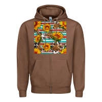 Chestnut serape leopard seamless pattern Zipper Hoodie - BundleAndBundleShop