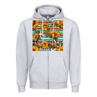 Heather Grey serape leopard seamless pattern Zipper Hoodie - BundleAndBundleShop