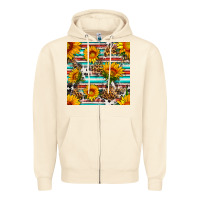 Sandshell serape leopard seamless pattern Zipper Hoodie - BundleAndBundleShop