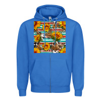 True Royal serape leopard seamless pattern Zipper Hoodie - BundleAndBundleShop