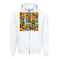 White serape leopard seamless pattern Zipper Hoodie - BundleAndBundleShop