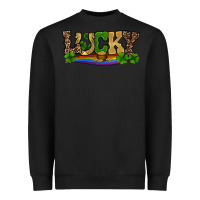 Black st patricks shamrock gold with rainbow Heavyweight Sweatshirt - RanaPortraitStore