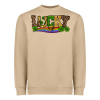 St Patricks Shamrock Gold With Rainbow Heavyweight Sweatshirt | Teevron