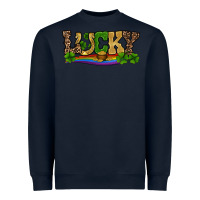 Navy st patricks shamrock gold with rainbow Heavyweight Sweatshirt - RanaPortraitStore