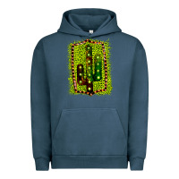 Pigment Midnight Navy Cactus Leopard Frame Urban Hoodie - Bettercallsaul