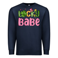 Navy lucky babe st patrick s day Premium Sweatshirt - MaliasSmallBusiness