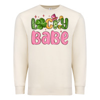 Sandshell lucky babe st patrick s day Premium Sweatshirt - MaliasSmallBusiness