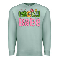 Seafoam lucky babe st patrick s day Premium Sweatshirt - MaliasSmallBusiness