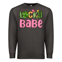 Smoke lucky babe st patrick s day Premium Sweatshirt - MaliasSmallBusiness