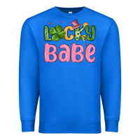 True Royal lucky babe st patrick s day Premium Sweatshirt - MaliasSmallBusiness