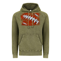 Vintage Olive American football background Vintage Hoodie - texasbilliewilder