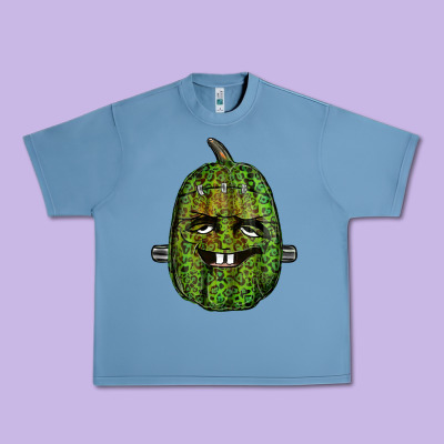 Leopard Pumpkin Frankestein Urban Heavy Tee Designed By Ranaportraitstore