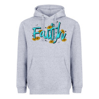 Heather Grey faith Heavyweight Hoodie - MaliasSmallBusiness