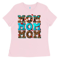 Bubblegum Pink mom mom mom Ladies Tee - AdoDesignShop