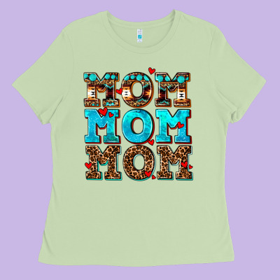 Mom Mom Mom Ladies Tee Designed By Adodesignshop