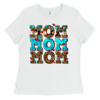 White mom mom mom Ladies Tee - AdoDesignShop