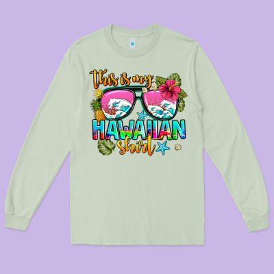 This Is My Hawaiian Long Sleeve Tee Designed By Adodesignshop
