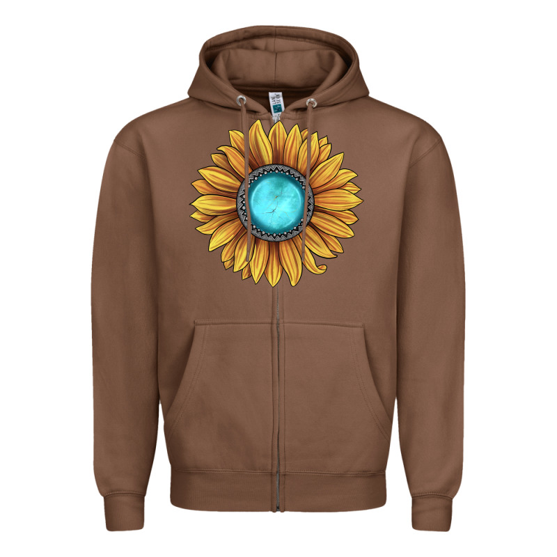 Sunflower Gemstone Zipper Hoodie by JahusDesignShop | Teevron