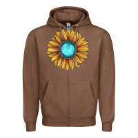 Chestnut sunflower gemstone Zipper Hoodie - JahusDesignShop
