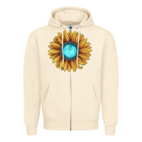 Sandshell sunflower gemstone Zipper Hoodie - JahusDesignShop