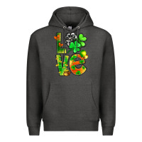 Charcoal Heather St.Patrick Love With Clover Premium Hoodie - BundleAndBundleShop